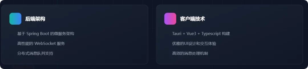 一款基于Tauri、Vite 7、Vue 3 和 TypeScript 构建的即时通讯系统