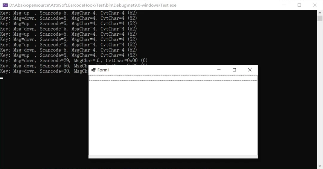 开源 Windows 键盘钩子实现工业扫码枪无焦点输入