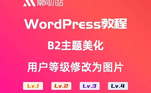 WordPress教程B2主题美化更改用户等级图标