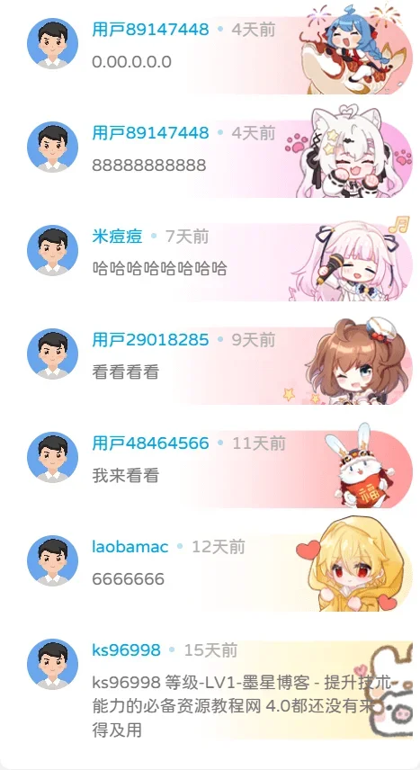 子比主题美化 – 评论小工具添加动漫人物背景