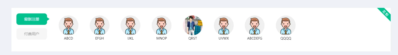 B2主题首页添加注册会员用户与付费会员展示