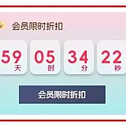 B2美化小工具漂亮的会员优惠倒计时