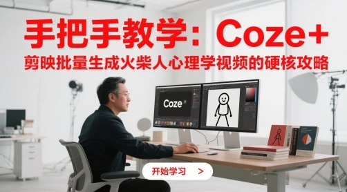 手把手教学：Coze + 剪映批量生成火柴人心理学视频的硬核攻略