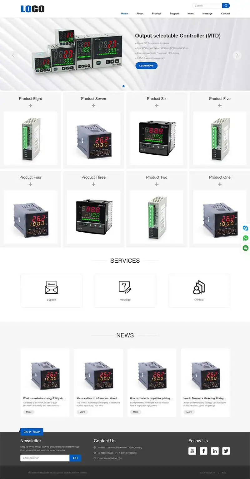 中英文外贸pbootcms网站模板 自适应