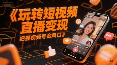 玩转短视频直播变现,把握视频号金风口