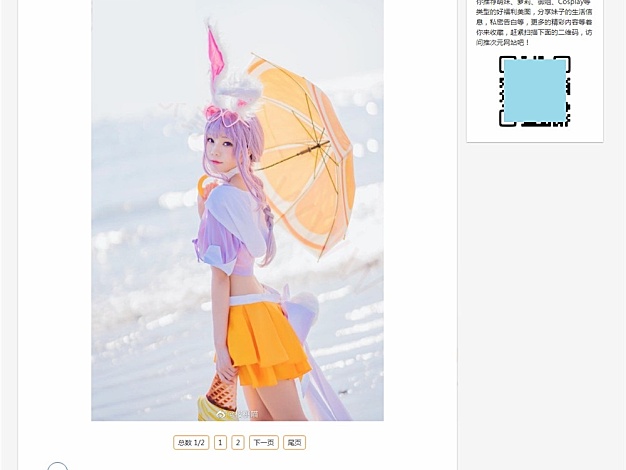 帝国CMS《COS漫展二次元》图片网站模板