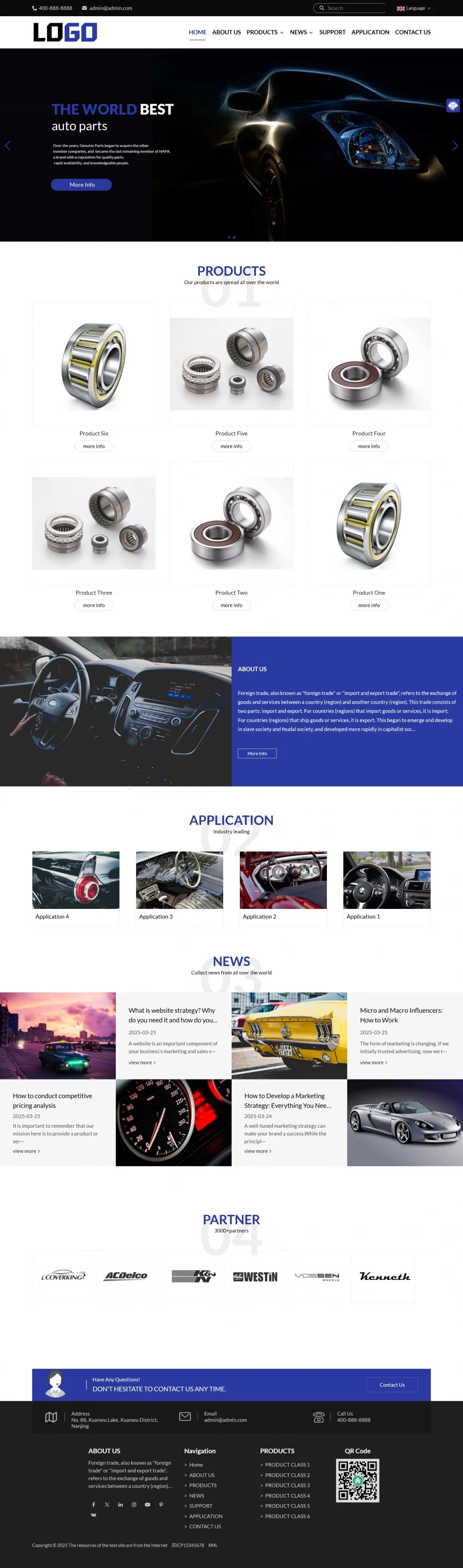 （响应式）中英双语外贸企业网站模板