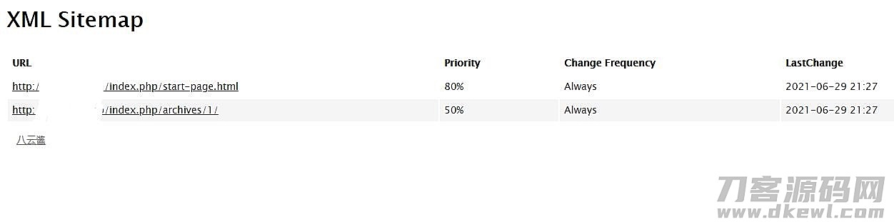 Typecho站点地图sitemap.xml生成器插件