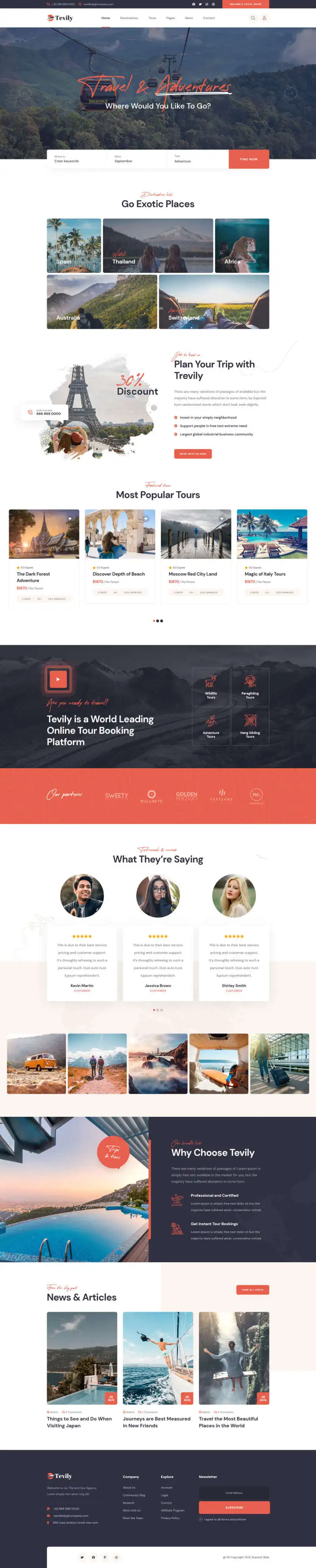 响应式旅游团旅游社景点介绍html网站模板