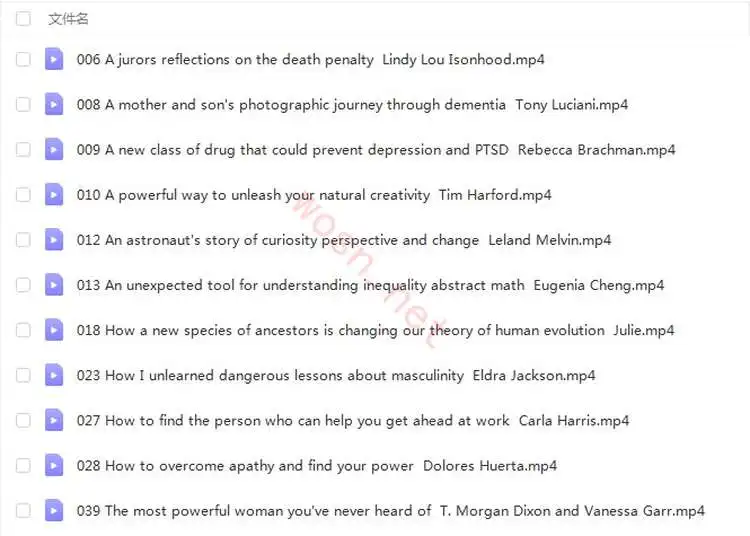 TED 演讲视频+音频 MP3+文稿大全下载 （百度云）