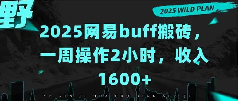 （15666期）2025网易buff搬砖，一周操作2小时，收入1600+