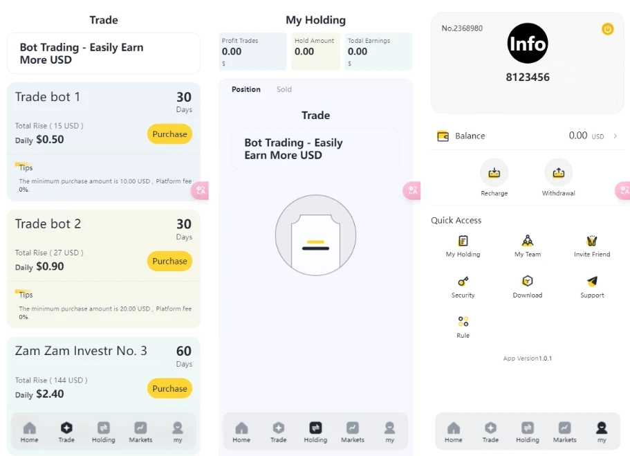 海外版AI量化区块链系统源码 区块链管理系统架构设计 UI精美