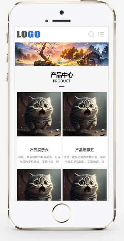企业通用产品展示类网站模板（自适应）