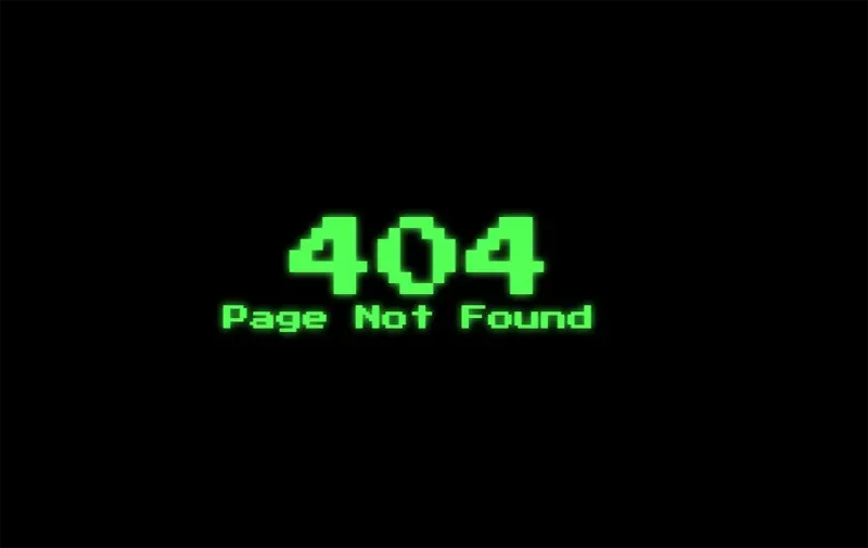 HTML黑色大气绿色发光字404错误页模板