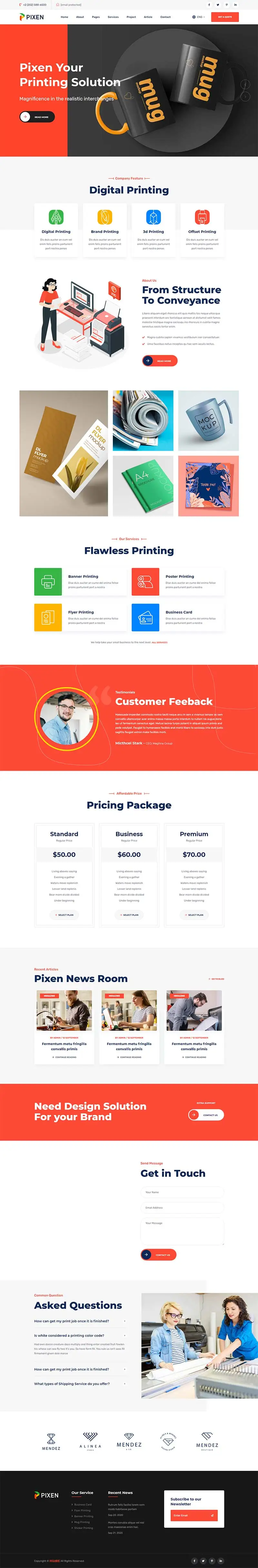 广告设计印刷平面设计公司html网站模板