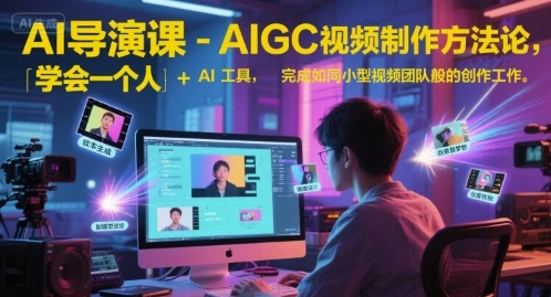 AI导演课-AIGC视频制作方法论,学会一个人+AI工具,完成如同小型视频团队般的创作工作,实现导演梦