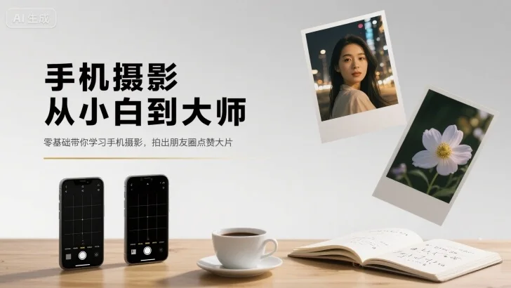 手机摄影从小白到大师,零基础带你学习手机摄影,拍出朋友圈点赞大片