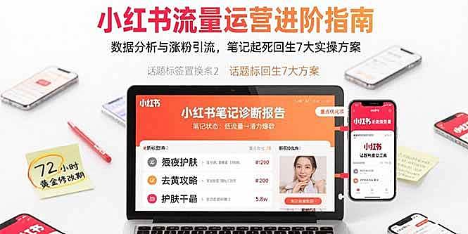 （15827期）小红书流量运营进阶指南，数据分析与涨粉引流，笔记起死回生7大实操方案