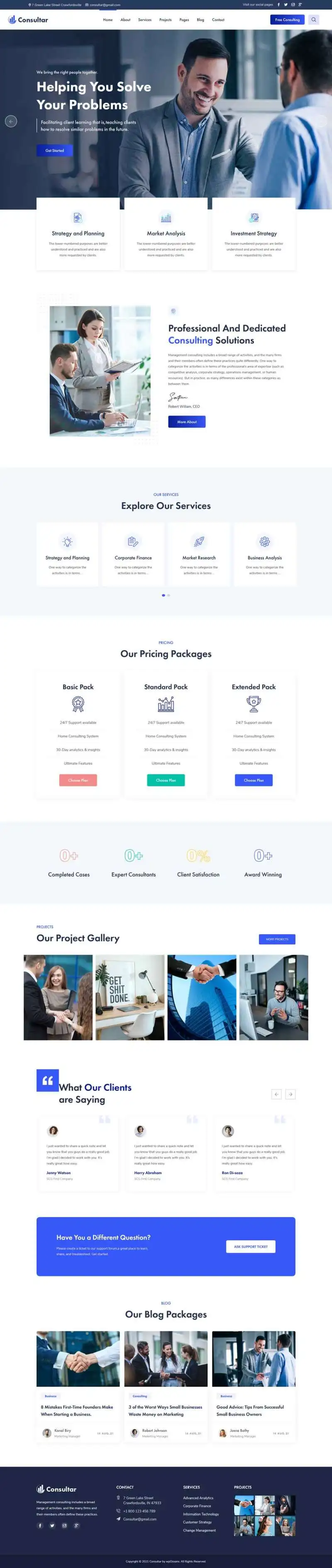 企业咨询商业策划公司html5网站模板