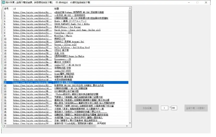 PC美女写真采集kaizty网站分身分术
