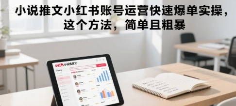 小说推文小红书账号运营快速爆单实操，这个方法，简单且粗暴