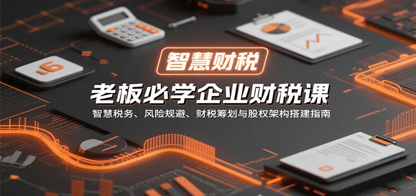 老板必学企业财税课：智慧税务、风险规避、财税筹划与股权架构搭建指南