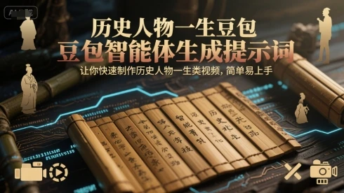 历史人物一生豆包智能体生成提示词，让你快速制作历史人物一生类视频，简单易上手