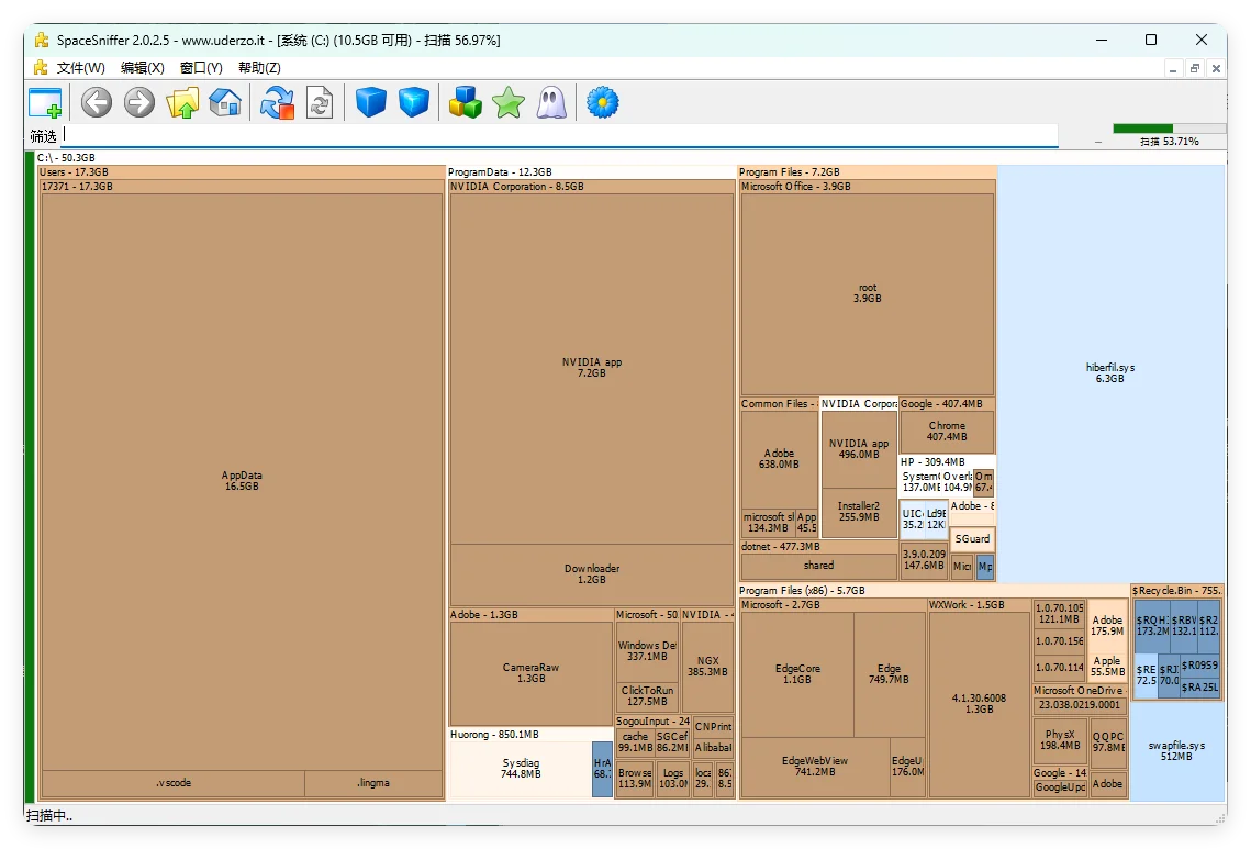 SpaceSniffer v2.0.2.5单文件汉化版