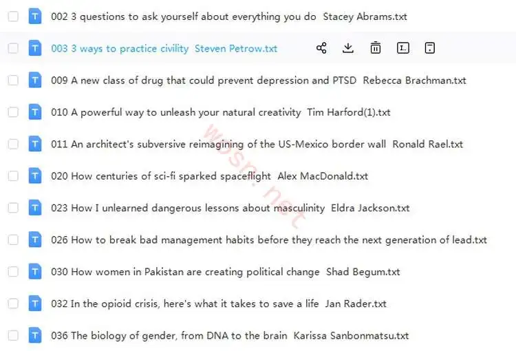 TED 演讲视频+音频 MP3+文稿大全下载 （百度云）