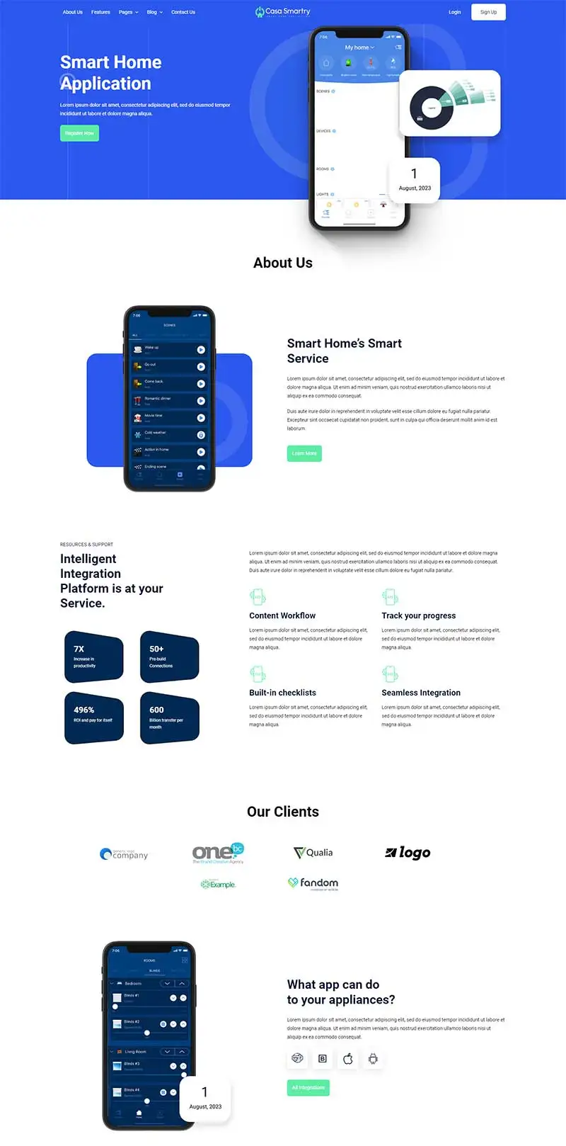 响应式APP软件介绍网页模板
