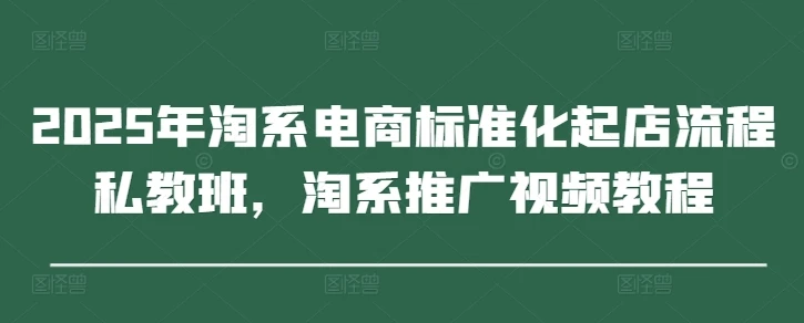 2025年淘系电商标准化起店流程私教班，淘系推广视频教程