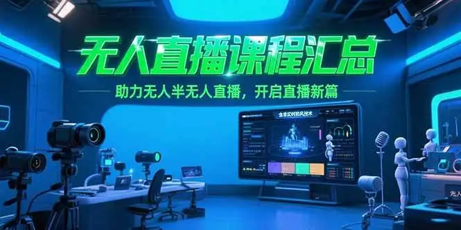 （15218期）无人直播课程汇总，含非实时防风技术，助力无人半无人直播，开启直播新篇