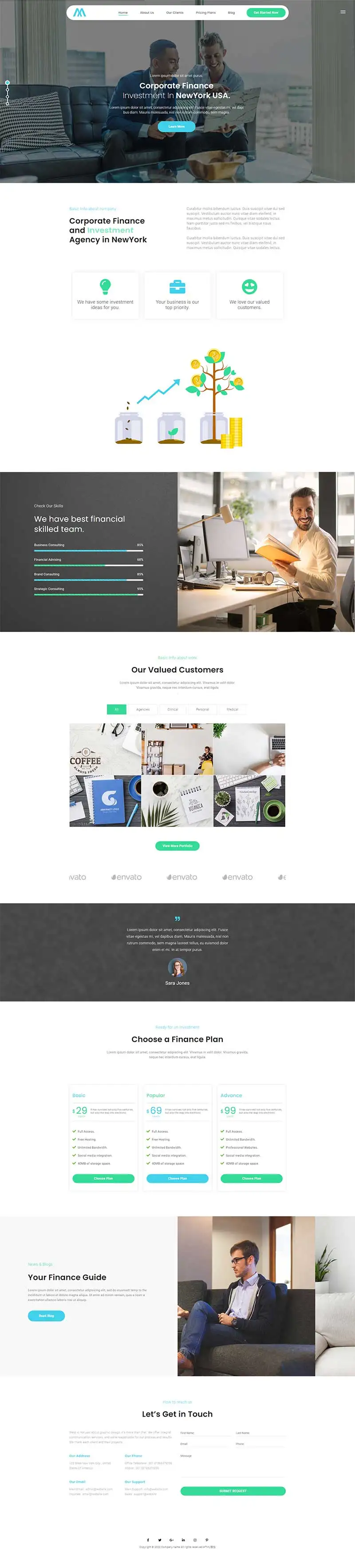 理财投资金融机构html模板