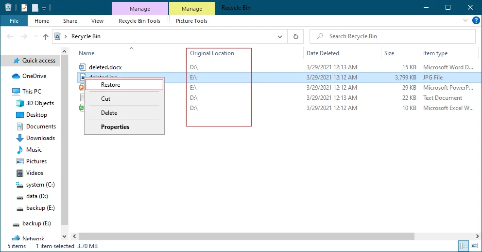 windows中回收站是什么区域