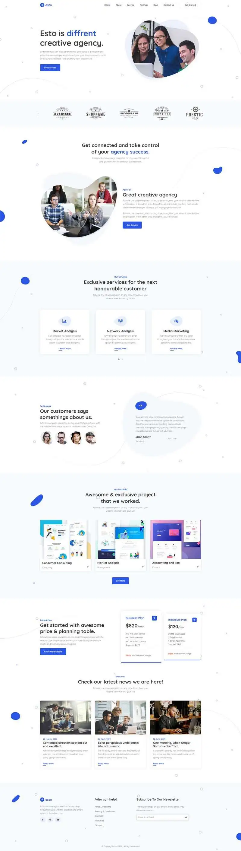 网络推广企业策划公司html网站模板