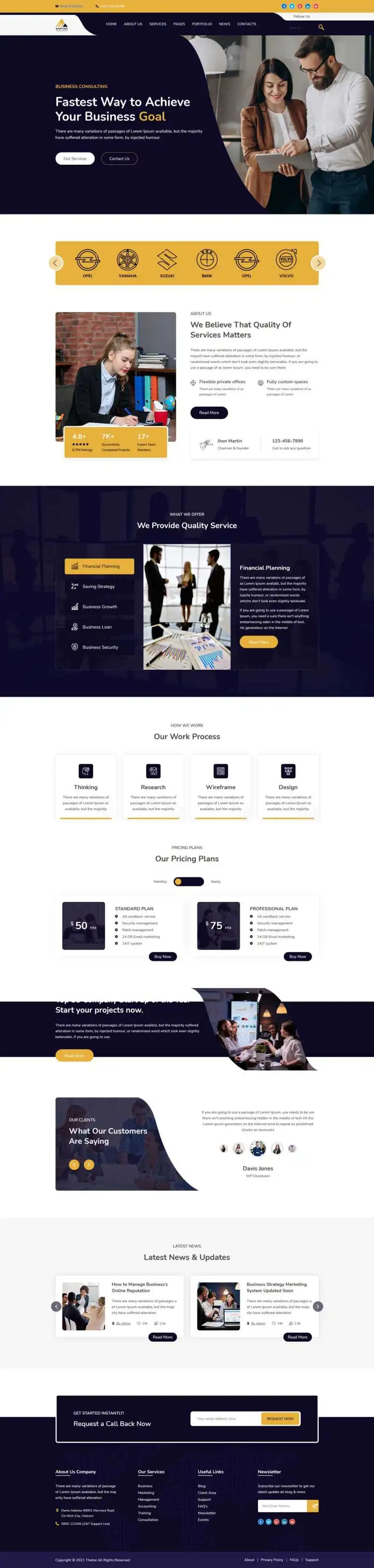 商业策划公司咨询html网站模板