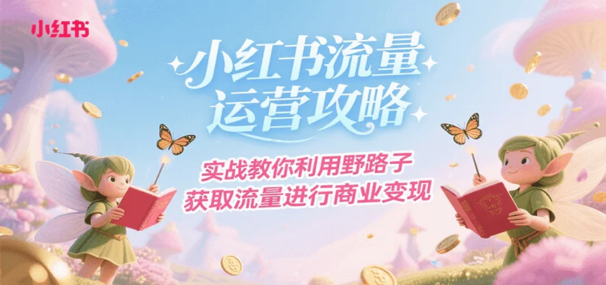 小红书流量运营攻略，实战教你利用野路子获取流量进行商业变现