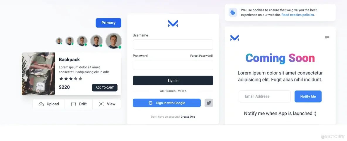 Meraki UI(基于Tailwind CSS构建的开源前端组件库) Meraki UI(基于Tailwind CSS构建的开源前端组件库)