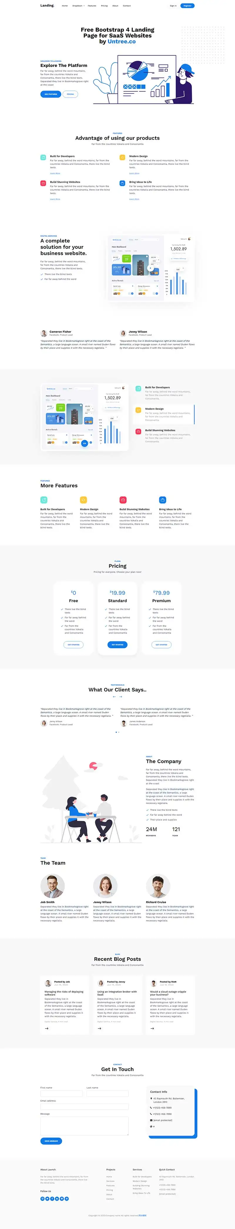 响应式带登录注册表单设计公司html模板