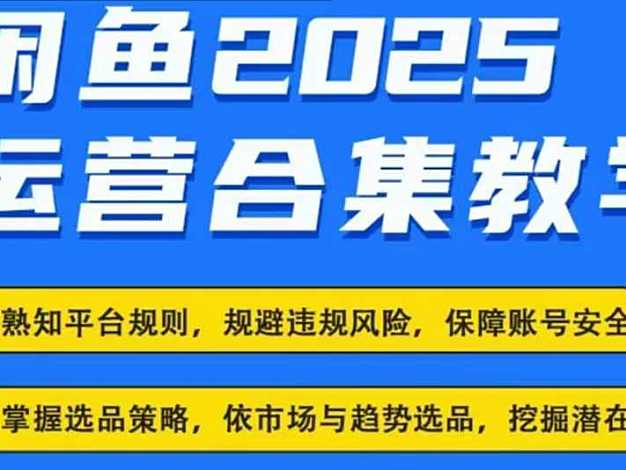 2025闲鱼电商运营全集，2025最新咸鱼玩法