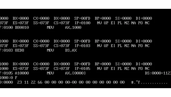 汇编语言编程学习的程序调试
