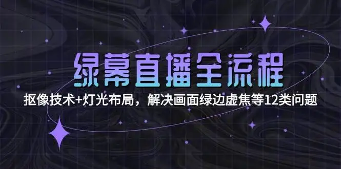 绿幕直播全流程：抠像技术+灯光布局，解决画面绿边虚焦等12类问题