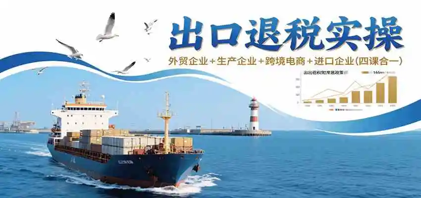 出口退税实操-外贸企业+生产企业+跨境电商+进口企业（四课合一）