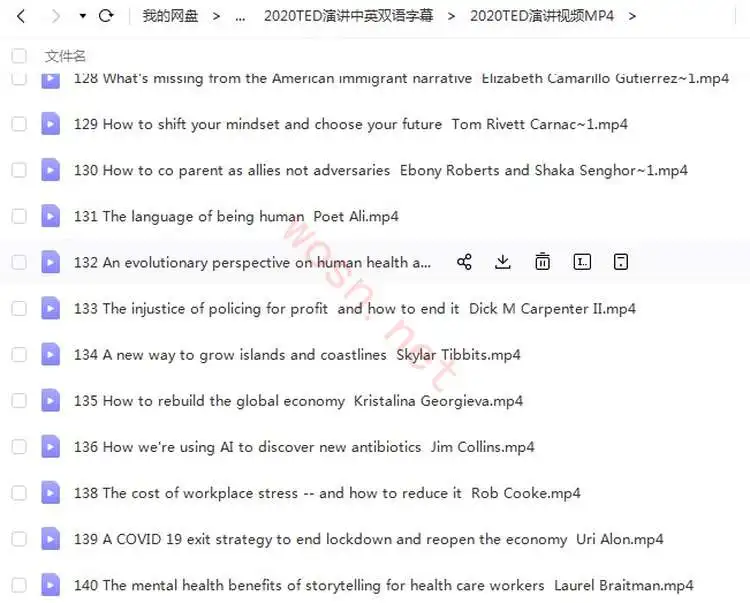 TED 演讲视频+音频 MP3+文稿大全下载 （百度云）