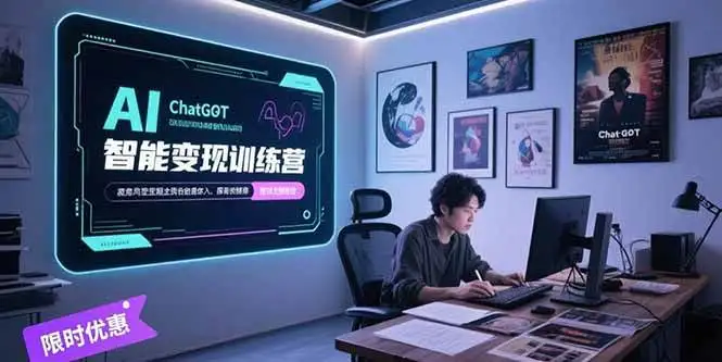 (15389期)AI智能变现训练营,ChatGPT写作变现,电影解说制作,图文带货方法论