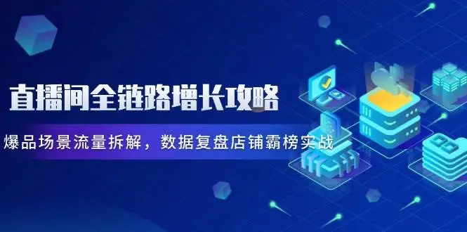 （14721期）直播间全链路增长攻略，爆品场景流量拆解，数据复盘店铺霸榜实战