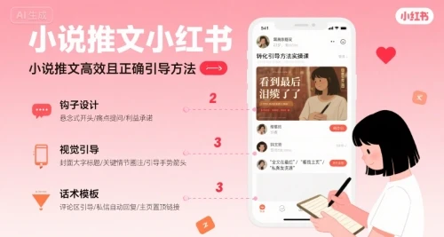 小说推文小红书高转化引导方法实操课，小说推文高效且正确引导方法