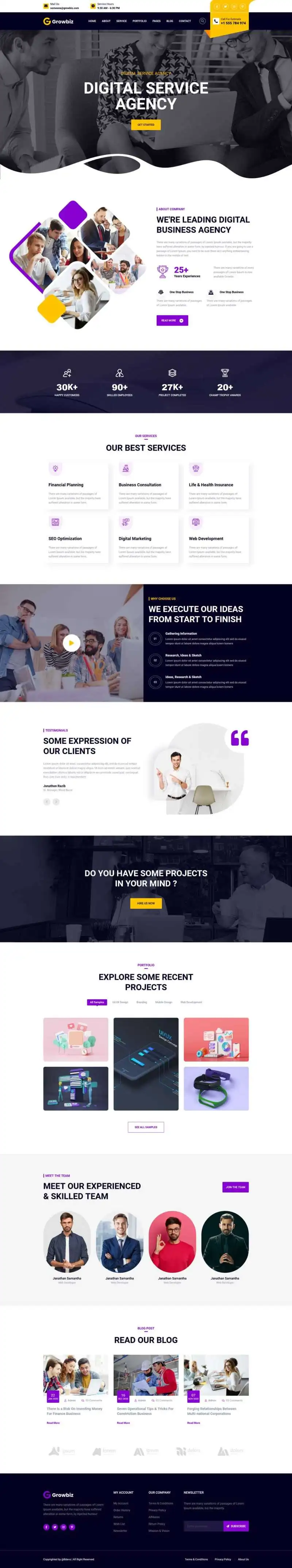 企业咨询策划数字服务公司html网站模板