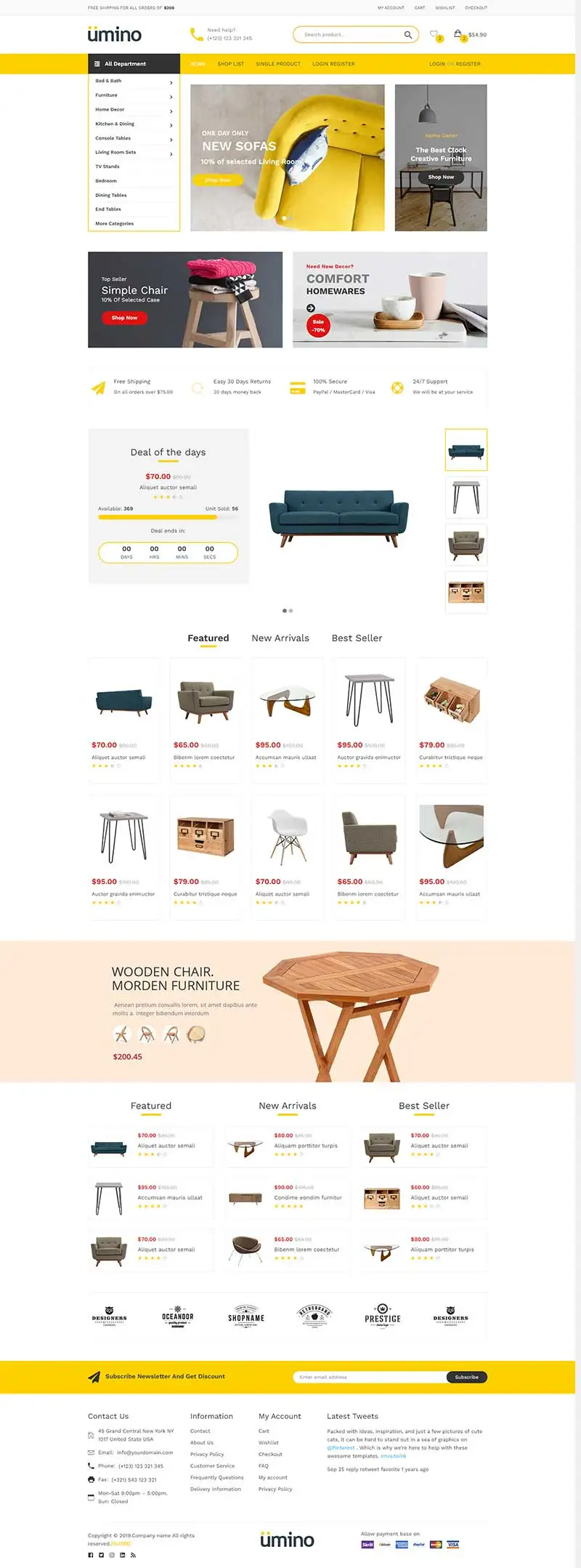 响应式家具商城html模板