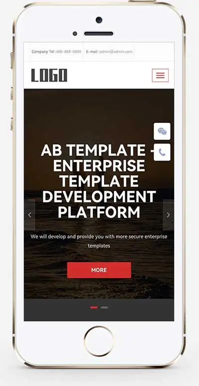 自适应响应式五金pbootcms英文网站模板